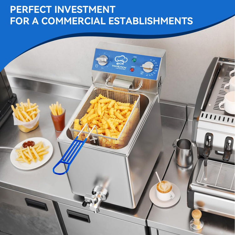 8.5Qt Electric Fryer with Oil Drain