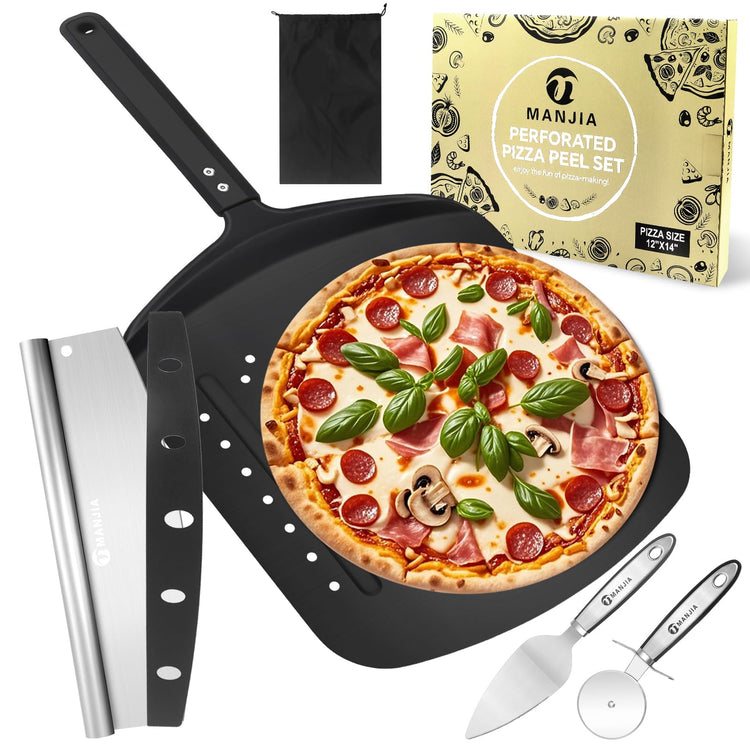 Perforated Pizza Peel Aluminum 12 Inch Non