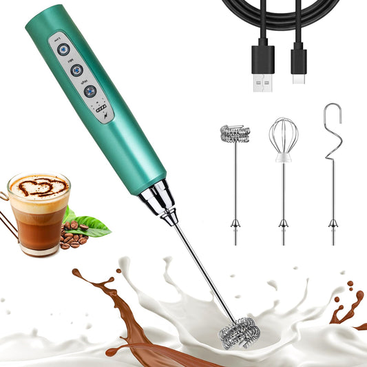 Green Milk Frother Wand for Coffee