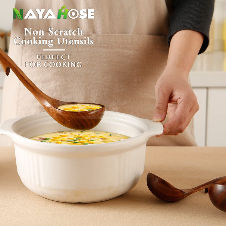 3Pcs Wooden Ladle for Soup (3 Count)