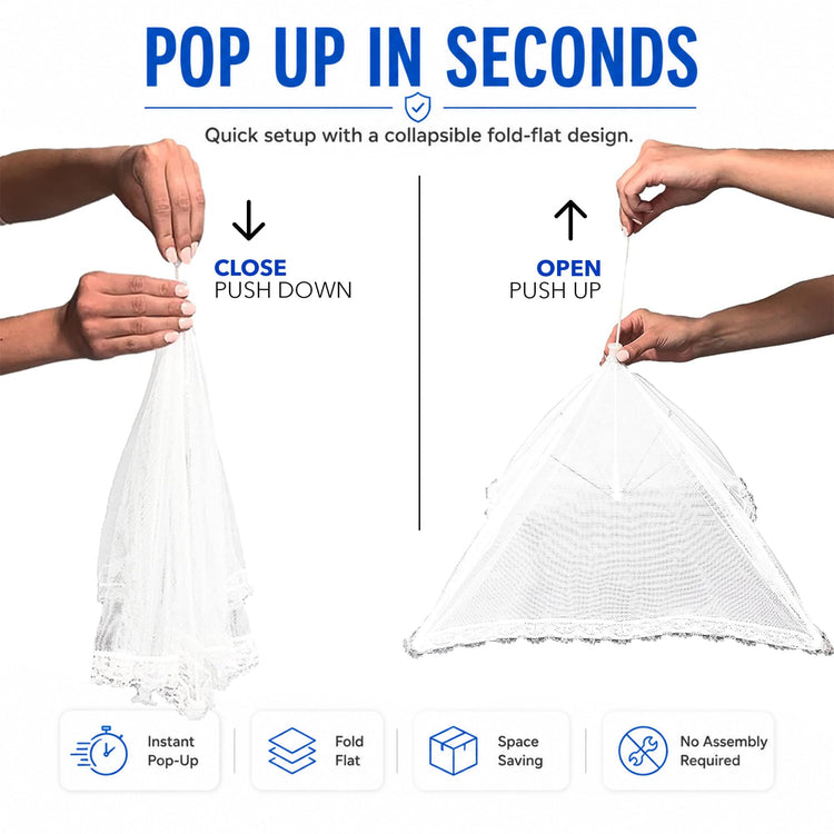 Pop Up Mesh Food Covers for Outdoors