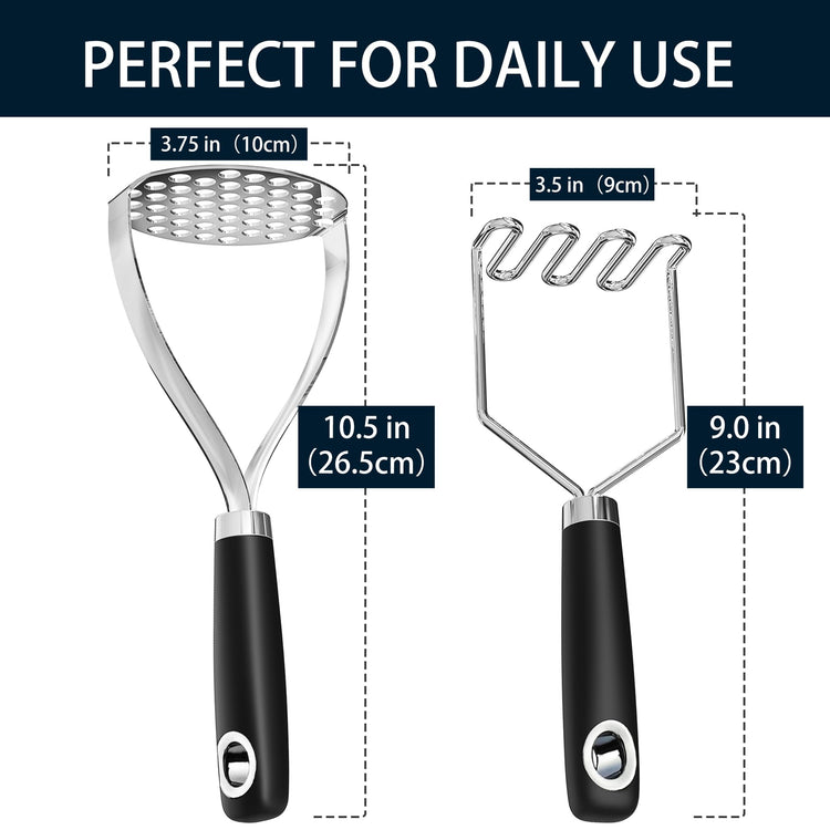 18 0 Stainless Steel Potato Mashers (2 Count)