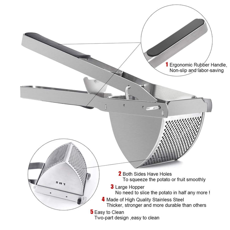Stainless Steel Potato Ricer and Masher