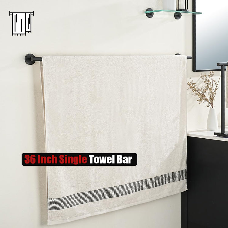 Bath Towel Bar Black