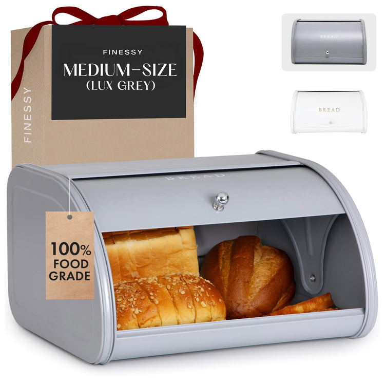 Metal Bread Box For Kitchen Countertop