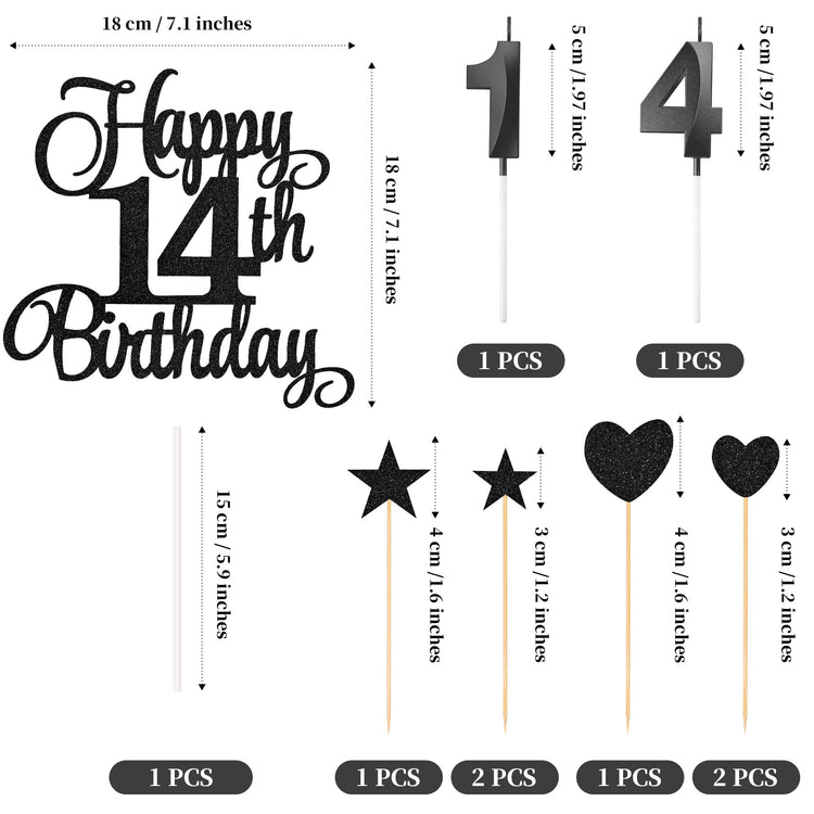 14th Birthday Cake Decorations