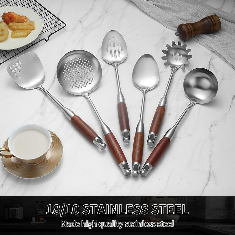 18 10 Stainless Steel Kitchen Utensils Set (6 Count)
