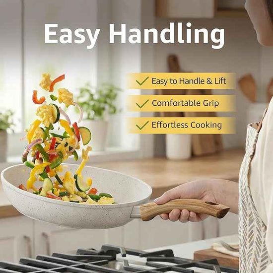 25Pcs Pots and Pans Set Non Stick, Ceramic Cookware with Titanium-Reinforced Nonstick Coating, PFAS-Free & Induction Ready, Long-Lasting Performance, Full Kitchen Set with 3 Casseroles