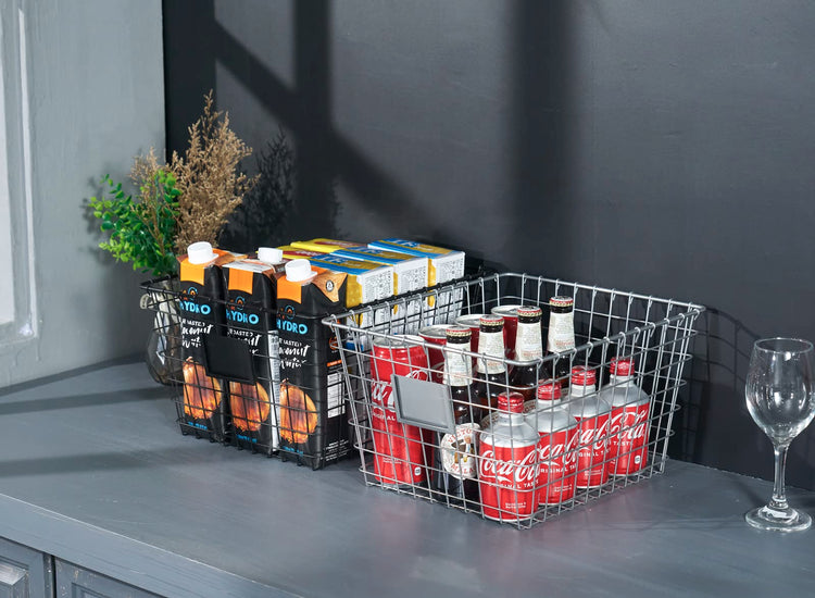 4 Pack【Large】 Wire Handmade Storage Basket for Organizing Household Goods