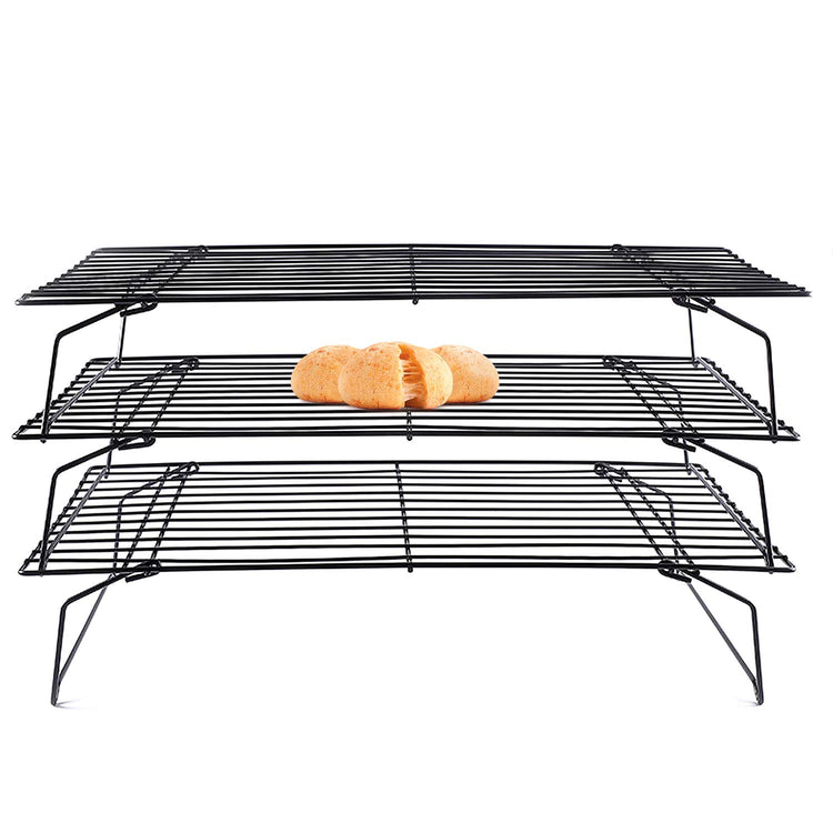 Cooling Rack 3 Tier Stackable Baking Rack Stainless Steel Wire Cooking Rack for Cooking Roasting Cooling