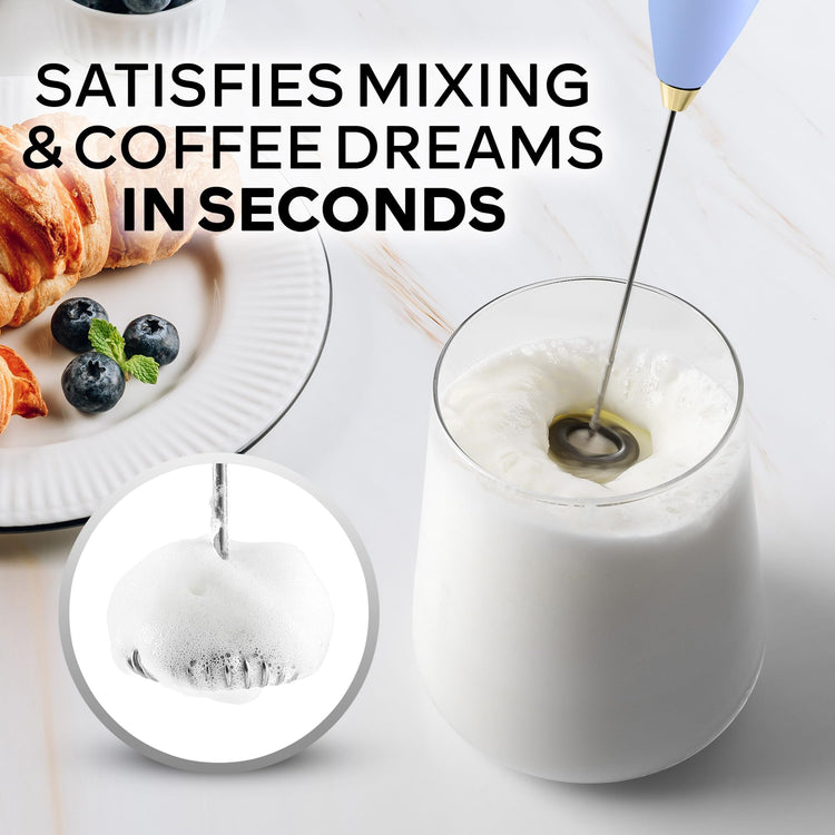 Powerful Milk Frother Wand With Duracell Batteries