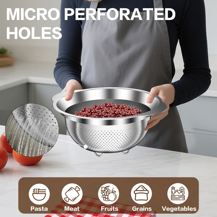 Stainless Steel Colander for Kitchen (3 Count)