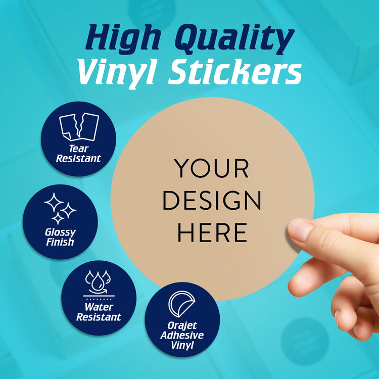 100 Custom Vinyl Stickers (100 Count)
