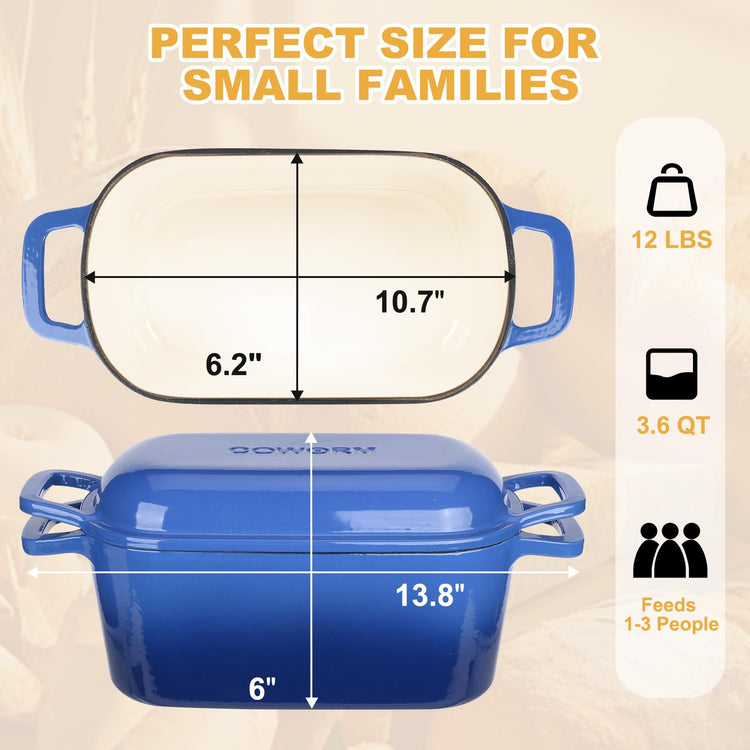 Enameled Dutch Oven for Sourdough Bread Baking