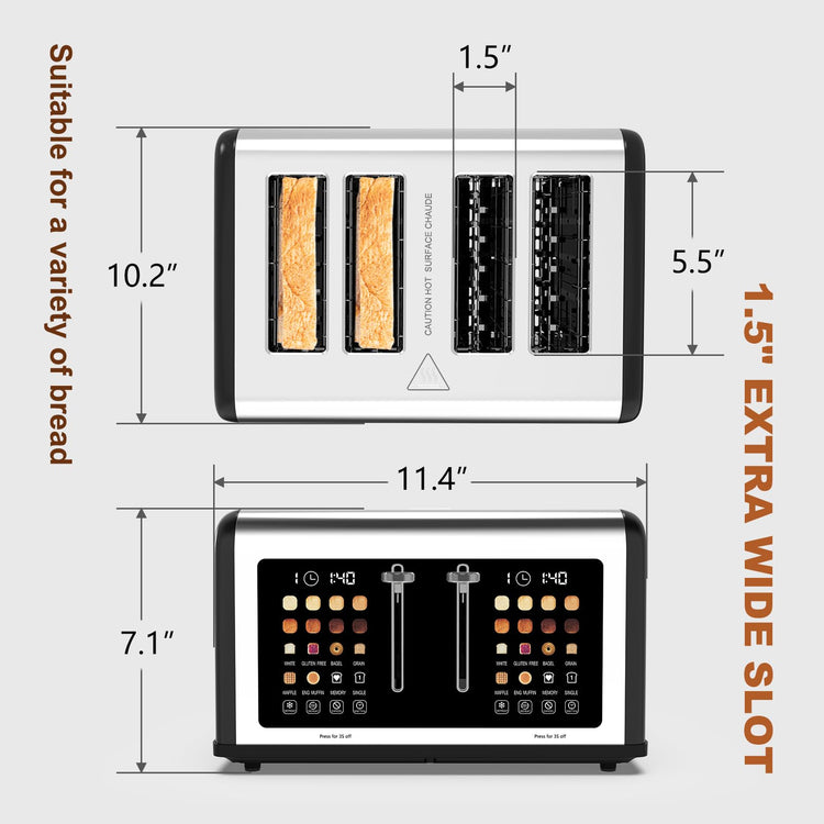 4 Slice Toaster Touch Screen (4 Count)