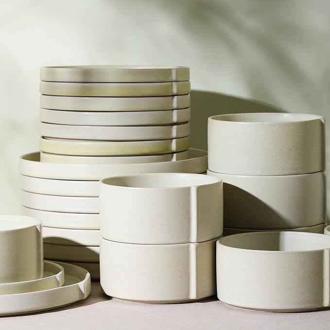 Stone Lain Bao 4-Piece Bowl Set Stoneware, Beige