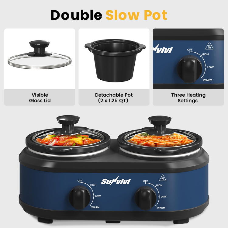 Double Slow Cooker