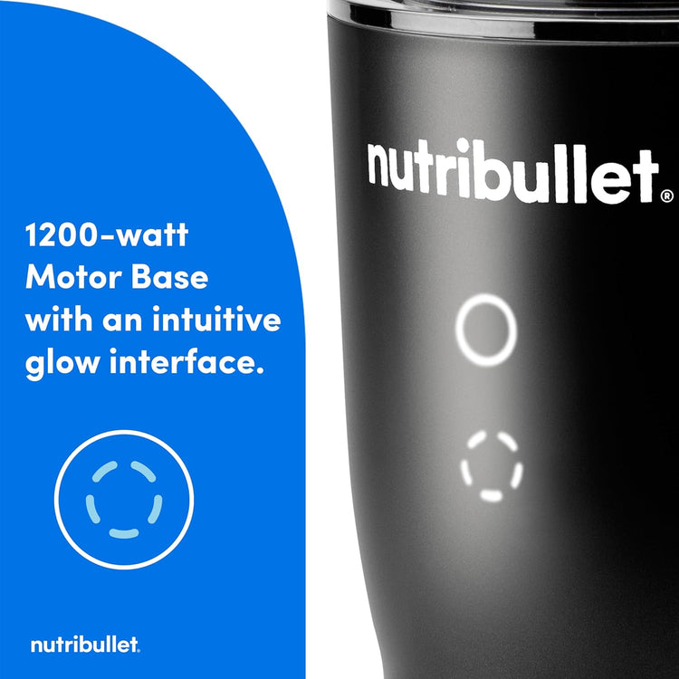 nutribullet® Ultra Plus+ 3-1 Compact Kitchen System, 1200W Kitchen System with Blender, Food Processor, and Coffee and Spice Grinder, 32oz and 24oz Blending Cups, 2-Cup Food Processor, Satin Black