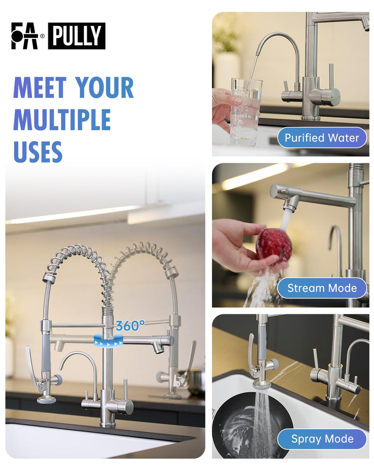 3 in 1 Faucet for Kitchen Sink