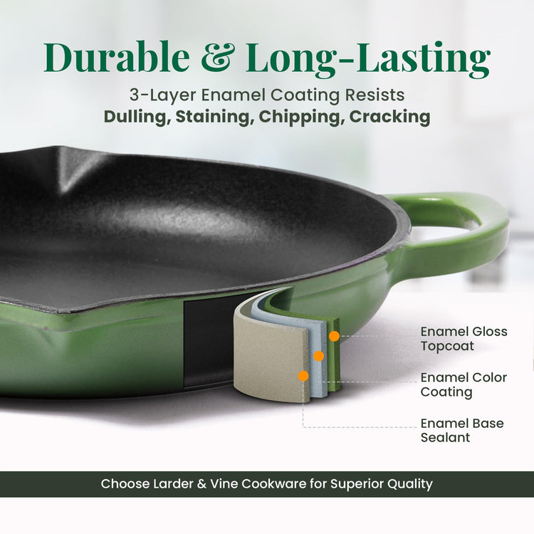 Enameled Cast Iron Skillet