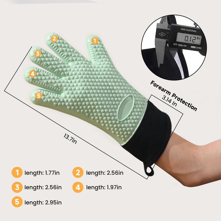BBQ Gloves Heat Resistant Oven Mitts (2 Count)