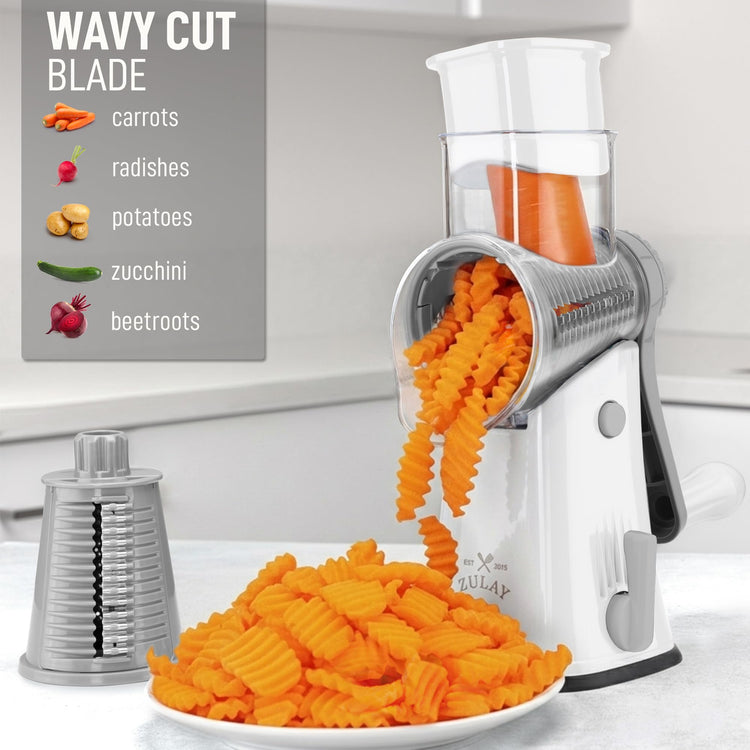 Rotary Cheese Grater 5 Blade Cheese Shredder