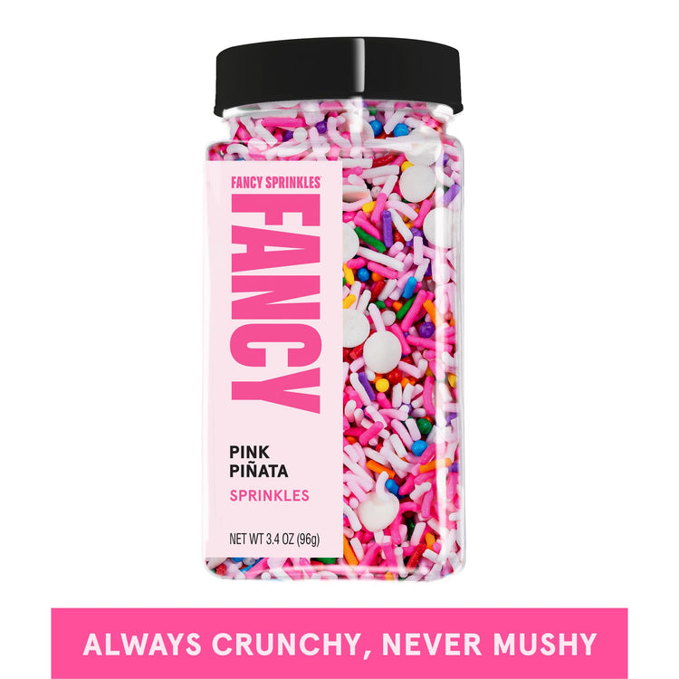 Pink Pinata Hot Pink & Rainbow Sprinkle Mix 1 Pack (4 Ounce)