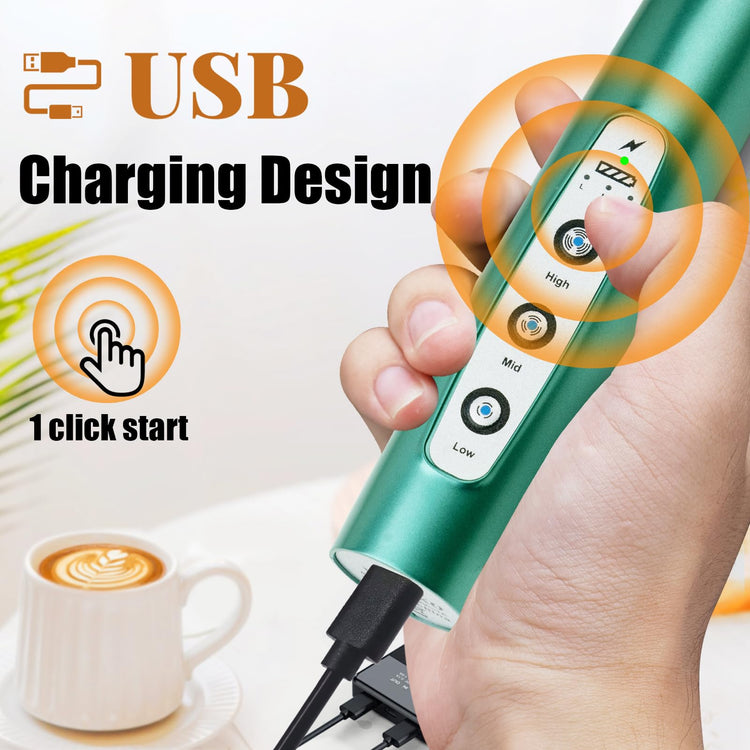 Green Milk Frother Wand for Coffee