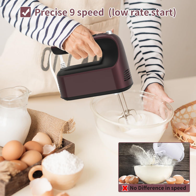 9 Speed Digital Hand Mixer Electric (5 Count)
