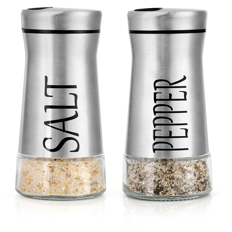 Salt and Pepper Shakers with Adjustable Pour Hole (2 Count)