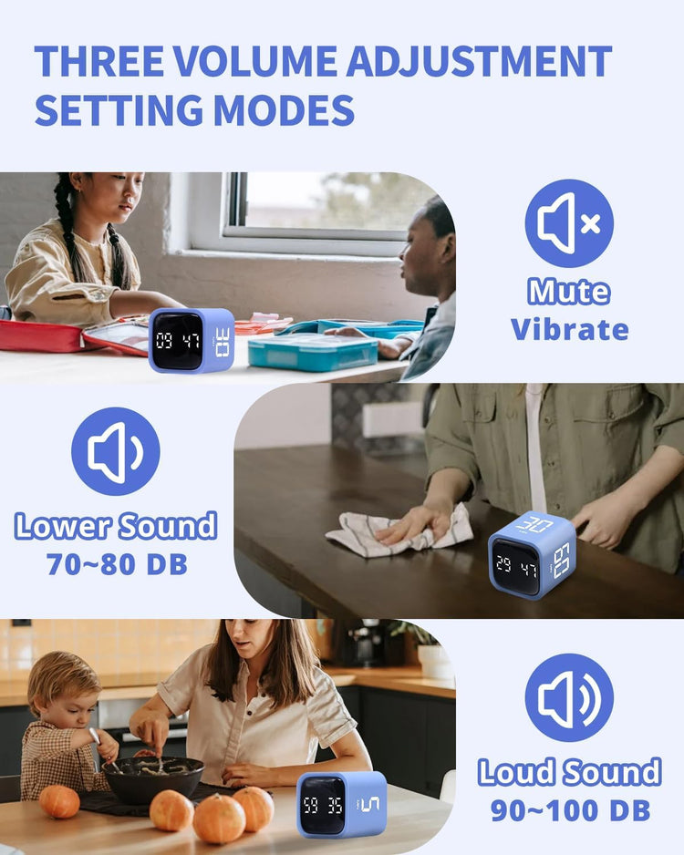 Productivity Timer Flip Gravity Sensor Cube Timer Countdown & Countup