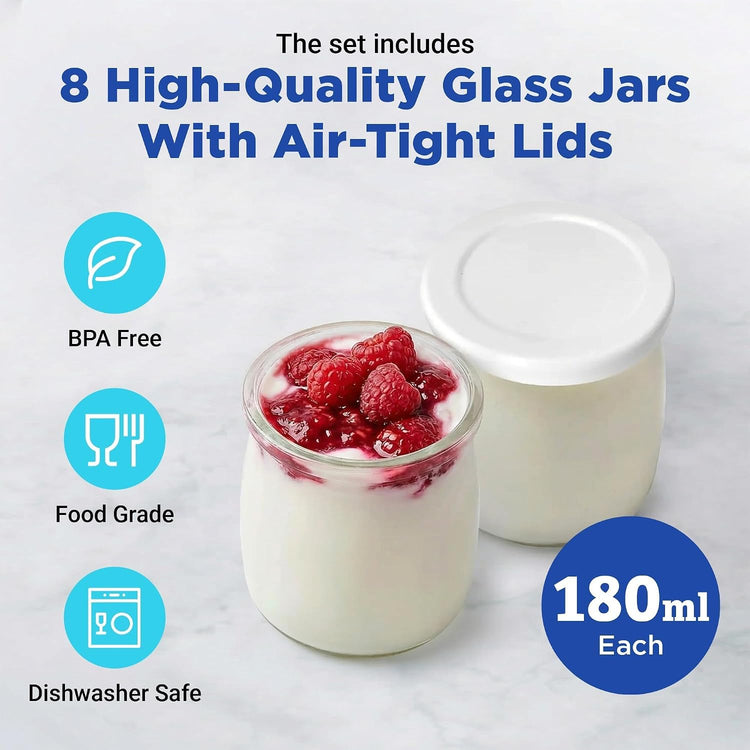 Probiotic Yogurt Maker with Adjustable Temperature & Time Control