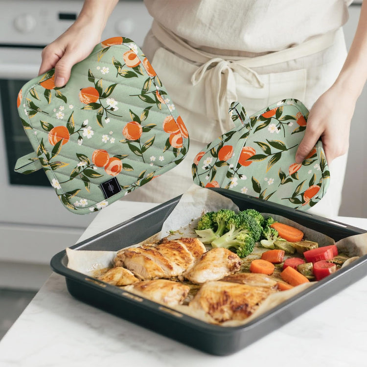 Pot Holders for Kitchen Heat Resistant Hot Pads for Countertops Oven Pot Holders Cotton Potholders for Kitchen Cooking Baking