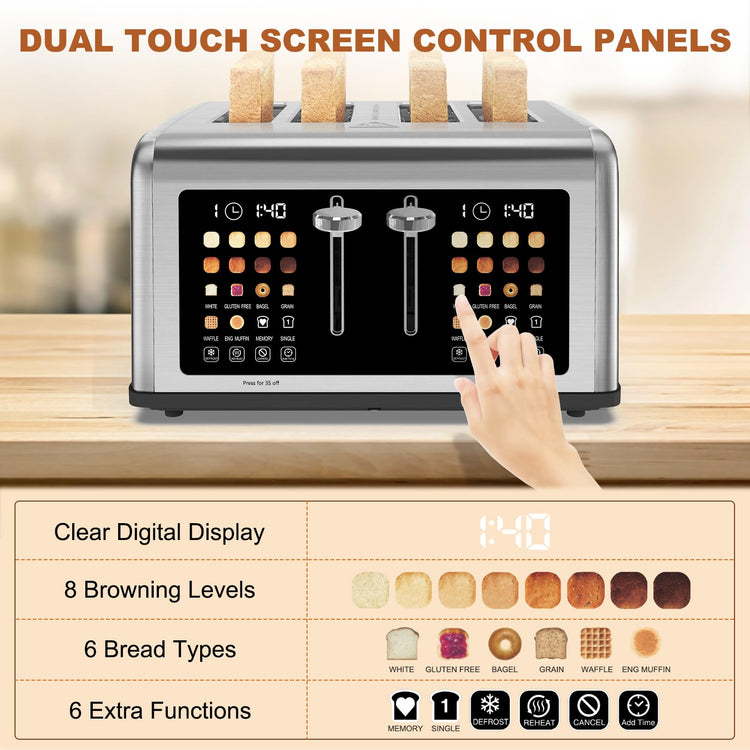 4 Slice Toaster Touch Screen