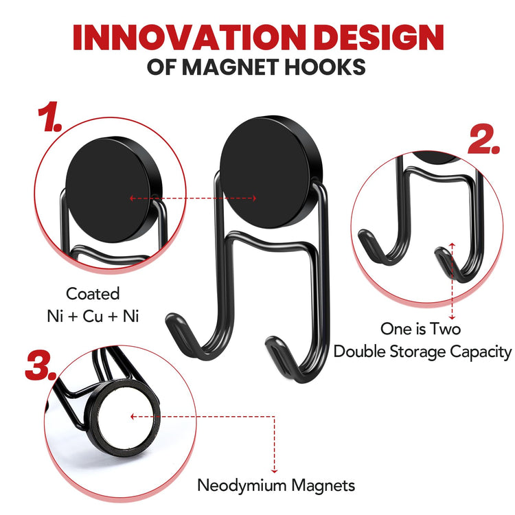 Magnetic Hooks for Cruise Cabins 50Lbs+ Heavy Duty Magnet Hook