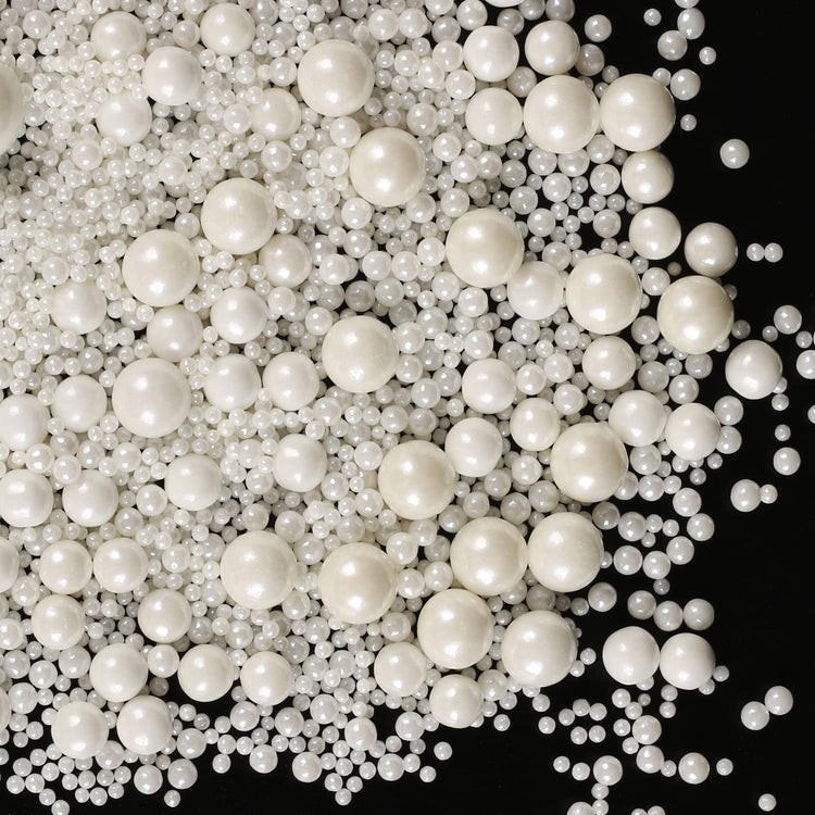 White Pearl Sugar Sprinkles (4.58 Ounce)