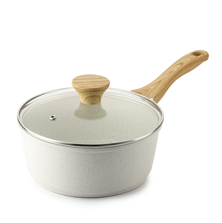 Ceramic Nonstick Saucepan with Lid 1.5QT