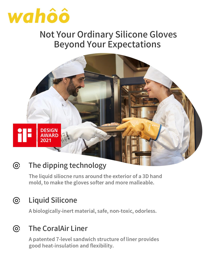 wahoo 12 Inch Liquid Silicone Oven Mitts