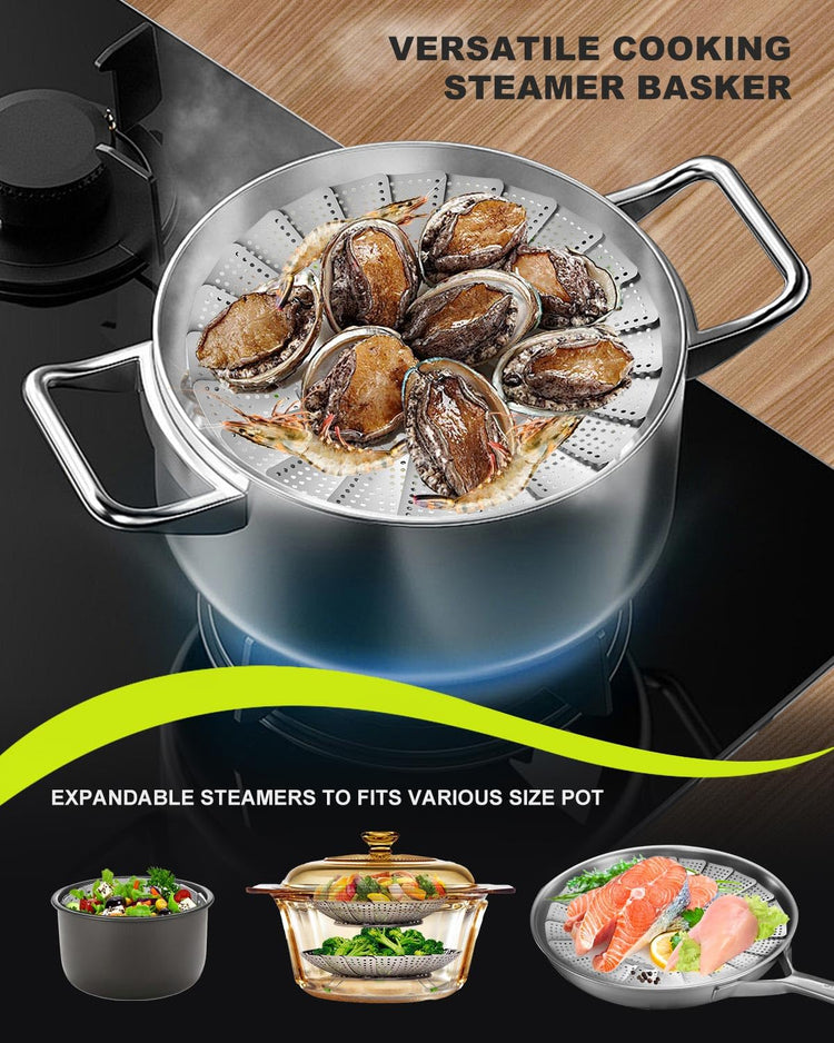 2 Layer Vegetable Steamer Basket for Pot