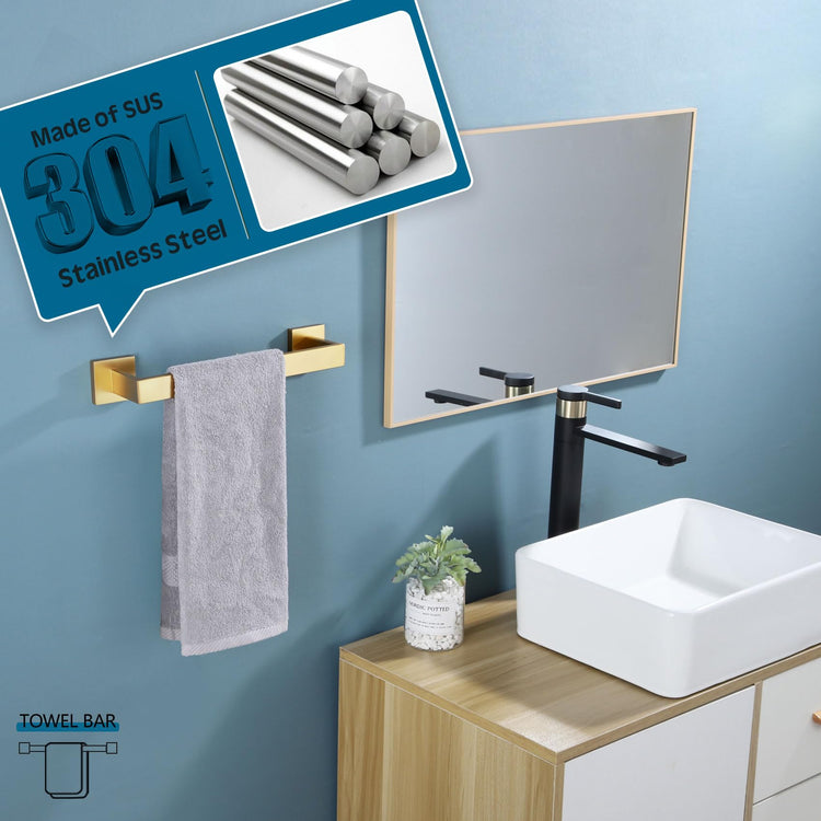 12 Inch Hand Towel Holder Bath Towel Bar Kitchen Dish Cloths Hanger Stainless Steel Wall Mount