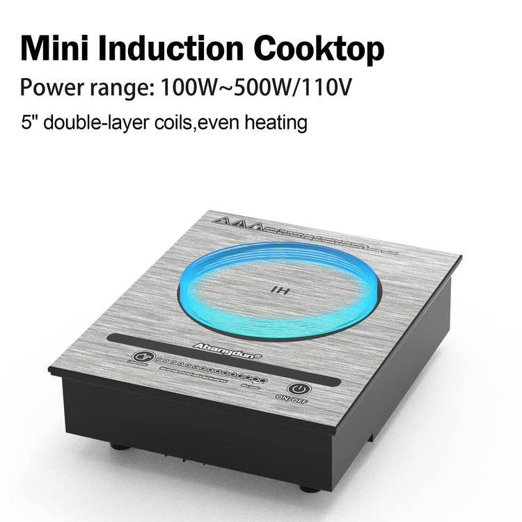 500W Mini Portable Induction Cooktop for Moka Pot & Small Cookware