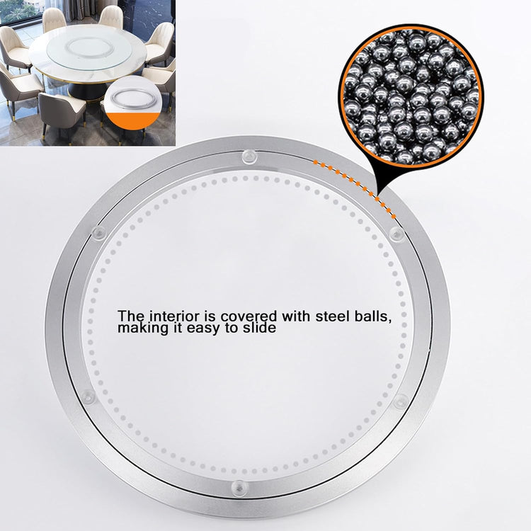 Lazy Susan Bearing Rotating Turntable Bearings Swivel Plate Hardware Aluminum Metal for Dining-Table and Workbench (10 Inchs) … …