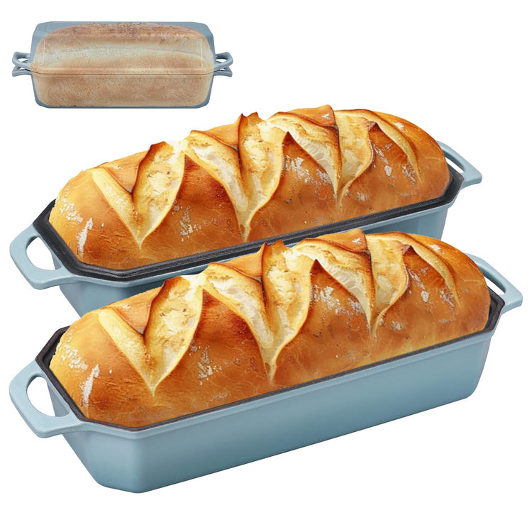 Bread Pan Cast Iron Loaf Pan with Lid Bread Loaf Pan 13x5 Inch Enameled Cast Iron Sourdough Bread Pan