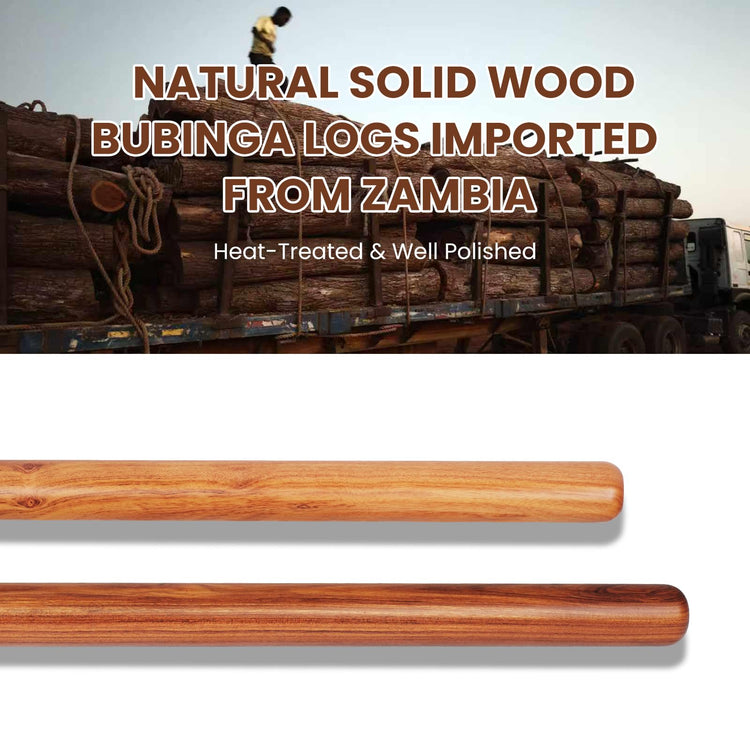 Natural High Density Solid Bubinga Wood French Rolling Pin