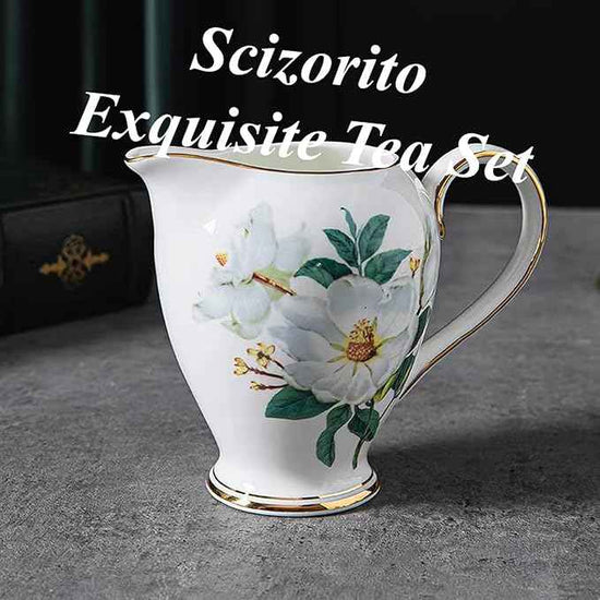 Chinese Bone China Coffee Tea Set, Retro Floral Tea Gift Set, Suitable for Christmas, Father'S Day, Birthday, Halloween Party Gifts (Camellia Tea Set)