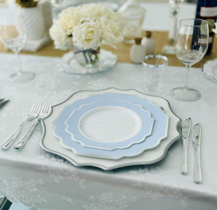 OCCASIONS Disposable Plastic Plates for 40 Guests (320 Count)