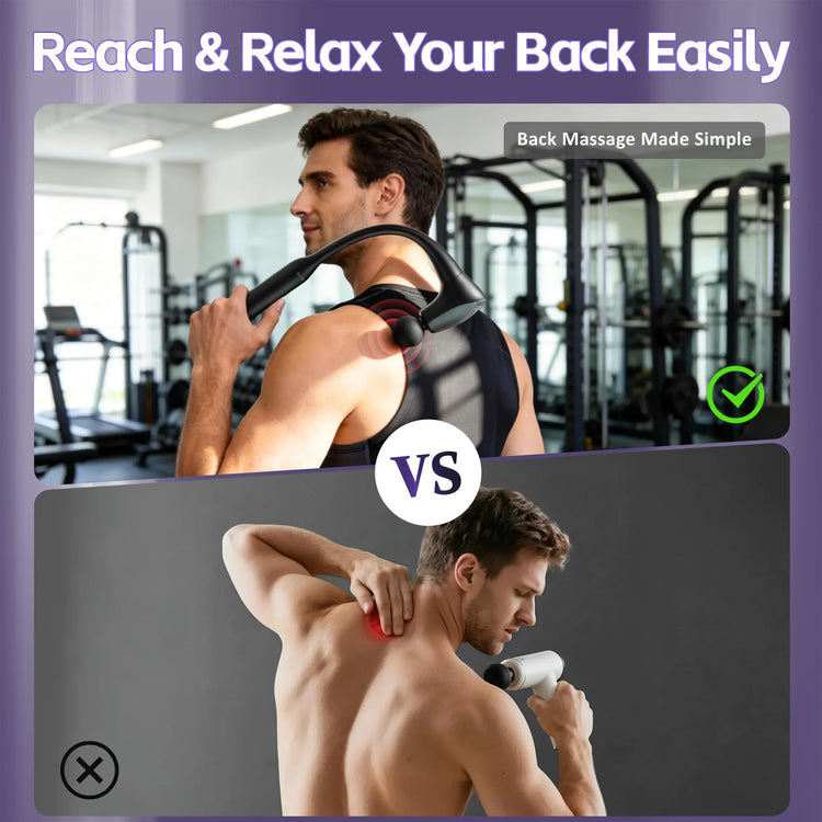 2-in-1 Detachable Muscle Massage Gun Deep Tissue with Extension Handle