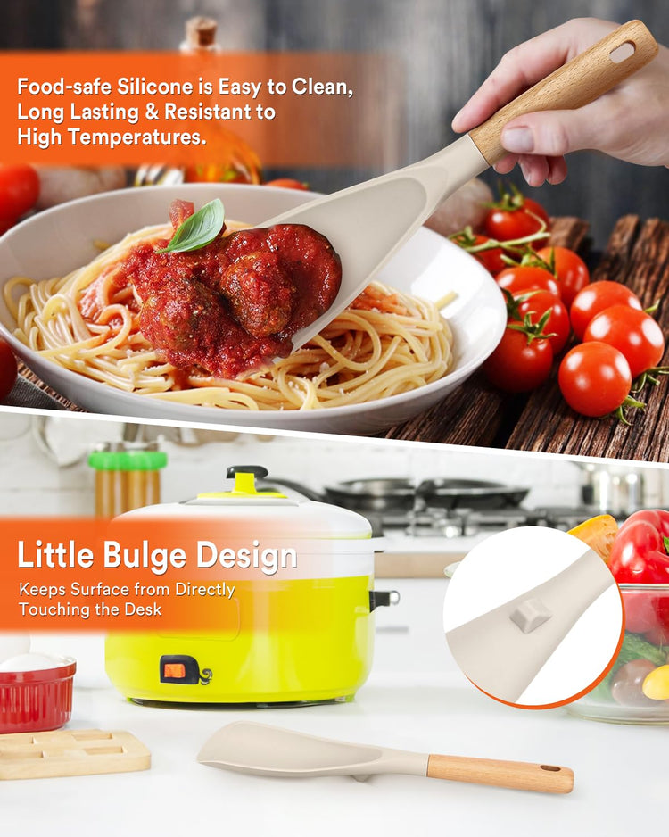 Cooking Spoon and Rice Scooper for Nonstick Cookware