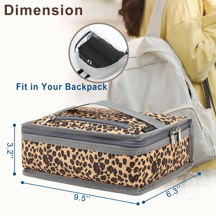 Small Insulated Lunch box Portable Soft Bag Mini Cooler Thermal Meal Tote Kit with Handle for Work & School