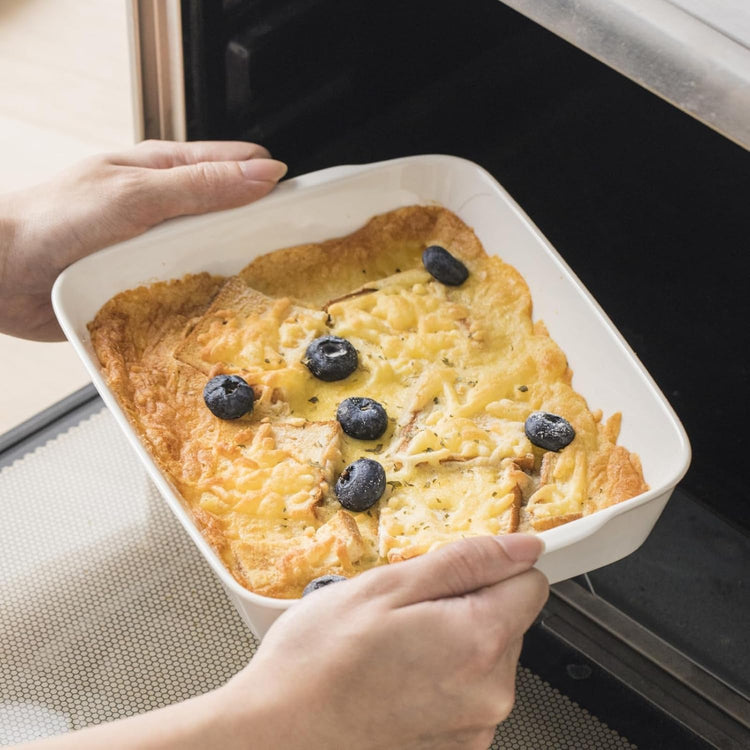 1.2 QT Ceramic Baking Dish, White Casserole Dish,Lasagna Pan for Oven, Bakeware for Baking, Kitchen Decor, Microwave Oven Safe, Dinner Party (7.1" x 9.1")